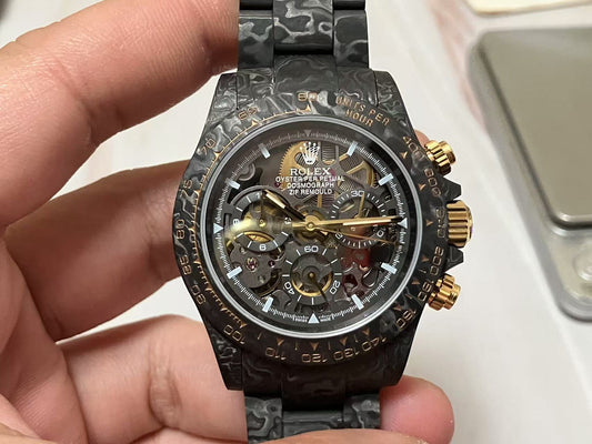 Rolex Daytona Carbon Shadow en oro ZIF REMOULD 1:1 Mejor clon personalizado de reloj