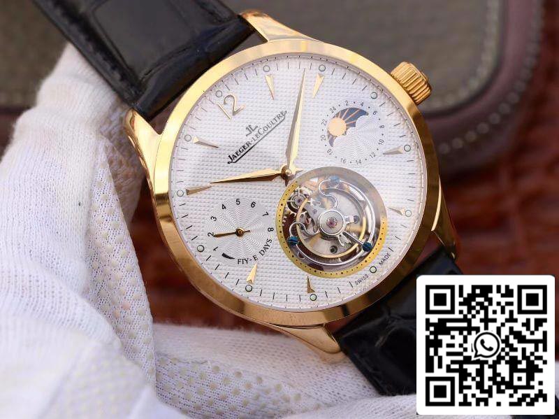 Jaeger-LeCoultre Master Grande Tourbillon Mechanical Watches 1:1 Best Edition Swiss Tourbillon 18K gold White Dial US Replica Watch