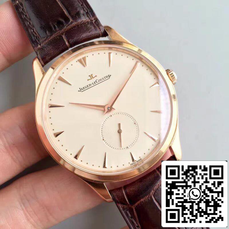 Jaeger-LeCoultre Master Ultra Thin Q1352520 ZF Factory 1:1 Best Edition Swiss ETA896 Creamy dial sub second US Replica Watch