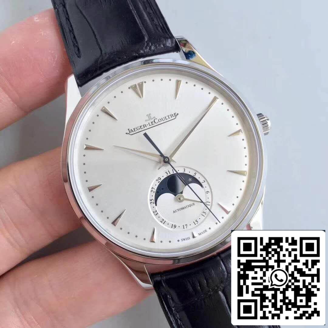 Jaeger-LeCoultre Master Ultra-Thin Q1368420 ZF Factory 1:1 Best Edition Swiss ETA925 Silver Dial Black Leather Strap US Replica Watch