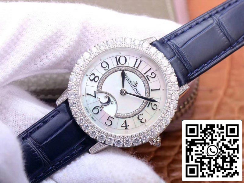 Jaeger LeCoultre Rendez Vous Q3523570 1:1 Best Edition ZF Factory Silver Diamond Swiss ETA925B/1 US Replica Watch