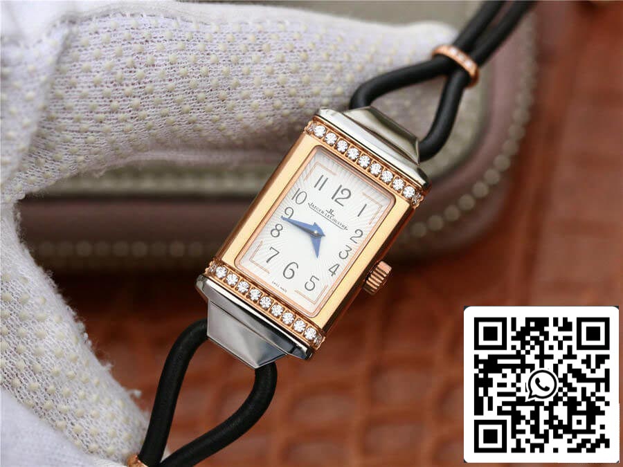 Jaeger LeCoultre Reverso 3264520 1:1 Best Edition MG Factory Rose Gold Diamond US Replica Watch