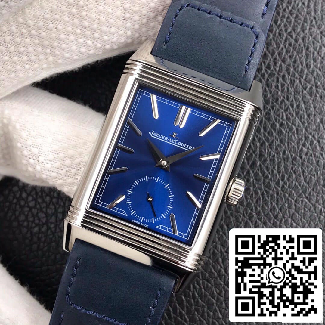 Jaeger LeCoultre Reverso Flip 1:1 Best Edition MG Factory Stainless Steel Blue Dial US Replica Watch