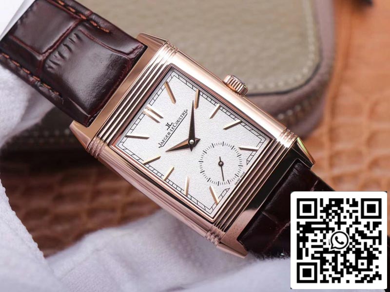 Jaeger LeCoultre Reverso Flip 1:1 Best Edition MG Factory White Dial Swiss ETA854A/2 US Replica Watch