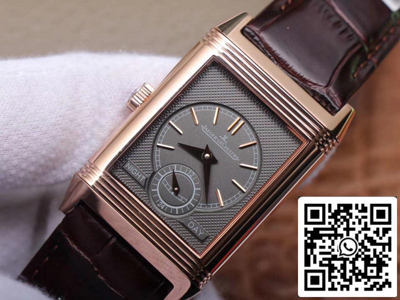 Jaeger LeCoultre Reverso Flip 1:1 Best Edition MG Factory White Dial Swiss ETA854A/2 US Replica Watch