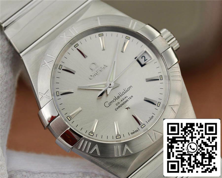 Omega Constellation 123.10.38.21.02.001 1:1 Best Edition VS Factory Silvery White Dial US Replica Watch