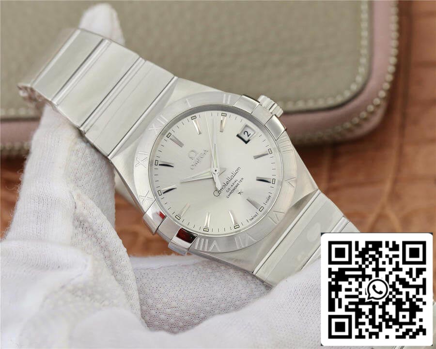 Omega Constellation 123.10.38.21.02.001 1:1 Best Edition VS Factory Silvery White Dial US Replica Watch