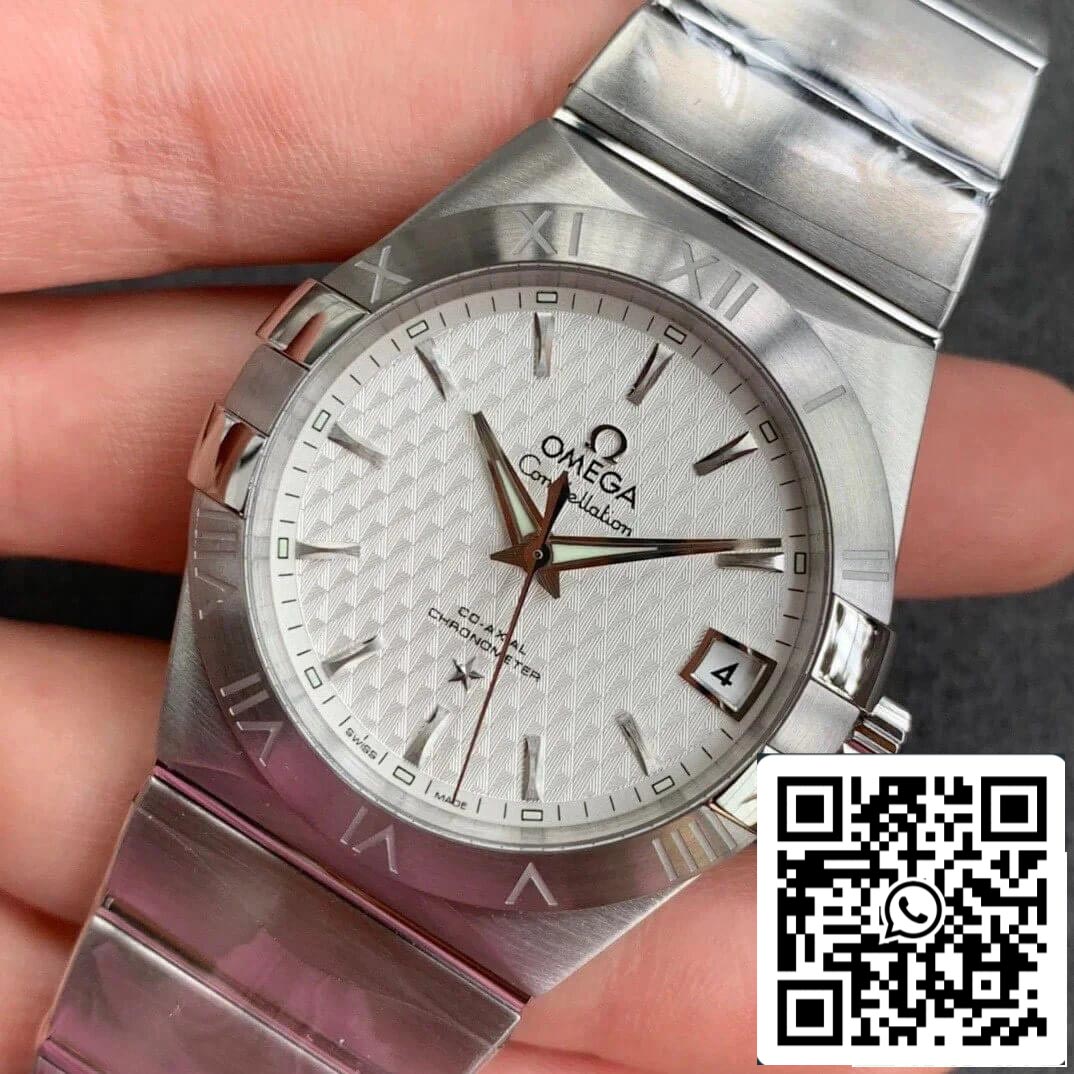 Omega Constellation 123.10.38.21.02.004 1:1 Best Edition VS Factory Silvery White Dial US Replica Watch