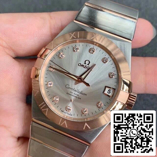 Omega Constellation 123.20.38.21.52.001 1:1 Best Edition VS Factory Silvery White Dial US Replica Watch