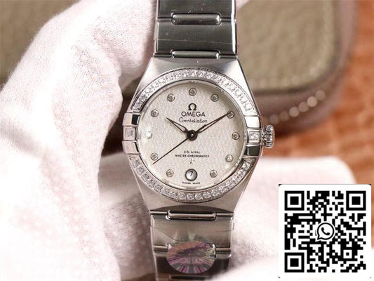 Omega Constellation 131.15.29.20.52.001 1:1 Best Edition 3S Factory V5 Silver Diamond Bezel US Replica Watch