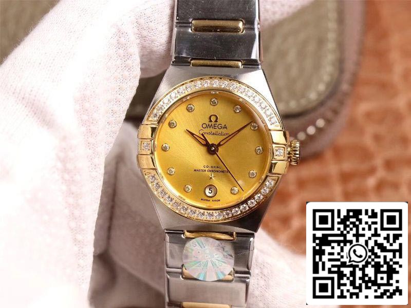 Omega Constellation 131.25.29.20.58.001 1:1 Best Edition 3S Factory V5 Yellow Gold Diamond Bezel Swiss NH05 US Replica Watch