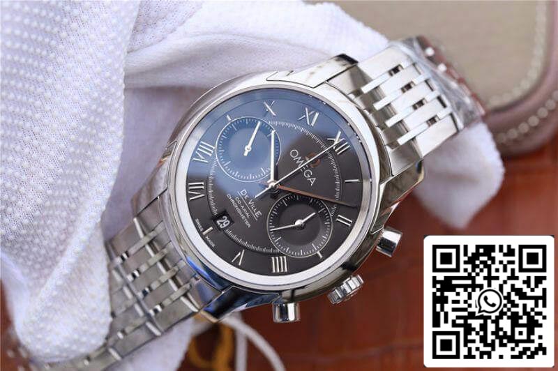 Omega De Ville Chronograph 431.10.42.51.01.001 OM Factory 1:1 Best Edition Swiss ETA9300 Black Dial US Replica Watch