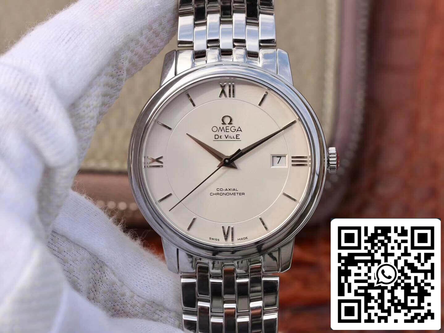 Omega De Ville Prestige 424.10.40.20.02.003 MKS Factory Mechanical Watches 1:1 Best Edition Swiss ETA9015 White Dial US Replica Watch