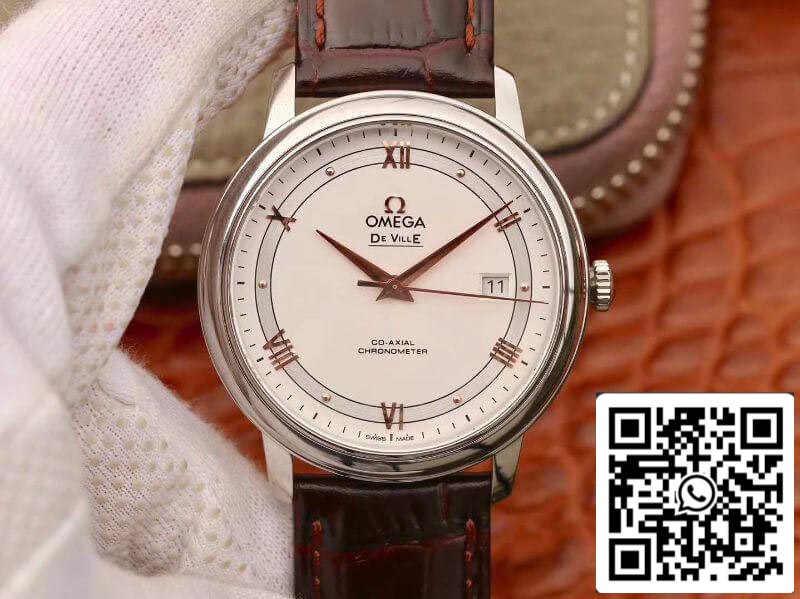 Omega De Ville Prestige 424.13.40.20.02.002 MKS Factory 1:1 Best Edition Swiss ETA9015 Brown Calfskin Leather Strap US Replica Watch