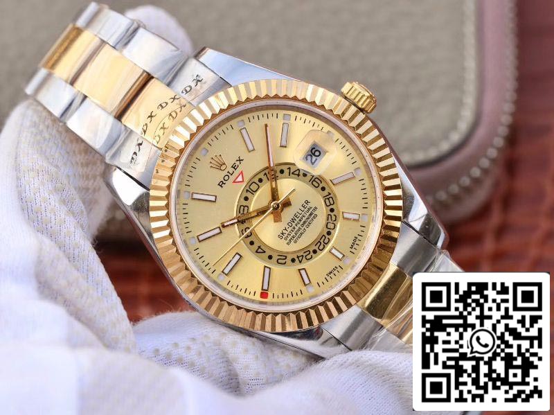 Rolex SKY-DWELLER 326938-72418 Best 1:1 Edition Best Factory Gold Dial