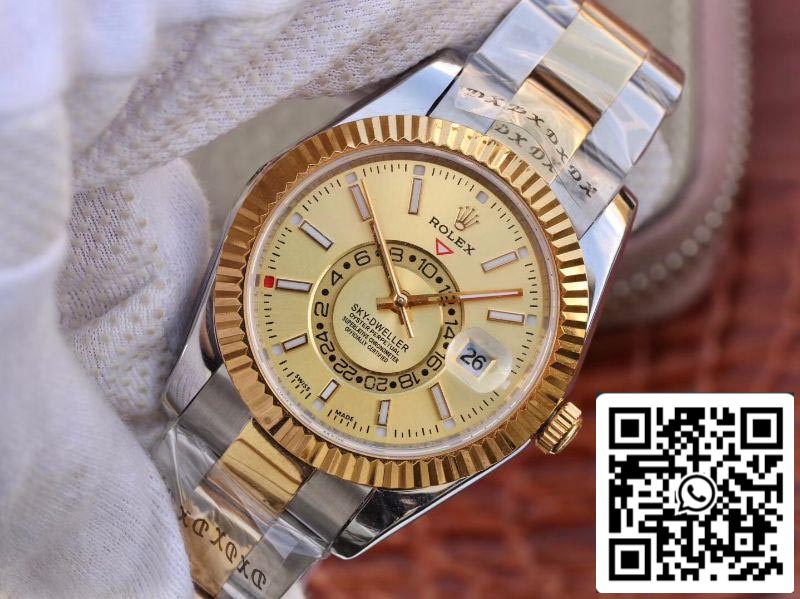 Rolex SKY-DWELLER 326938-72418 Best 1:1 Edition Best Factory Gold Dial