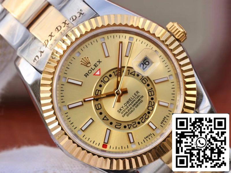 Rolex SKY-DWELLER 326938-72418 Best 1:1 Edition Best Factory Gold Dial