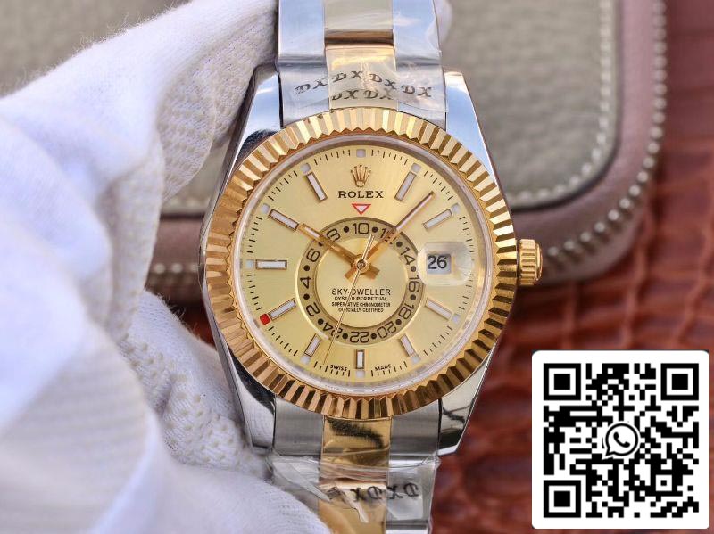 Rolex SKY-DWELLER 326938-72418 Best 1:1 Edition Best Factory Gold Dial