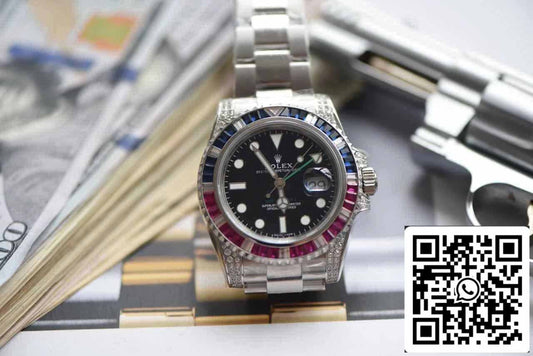 Rolex GMT Master II 116759 SAru-78209 1:1 Mejor edición ROF Factory esfera negra suiza ETA2836