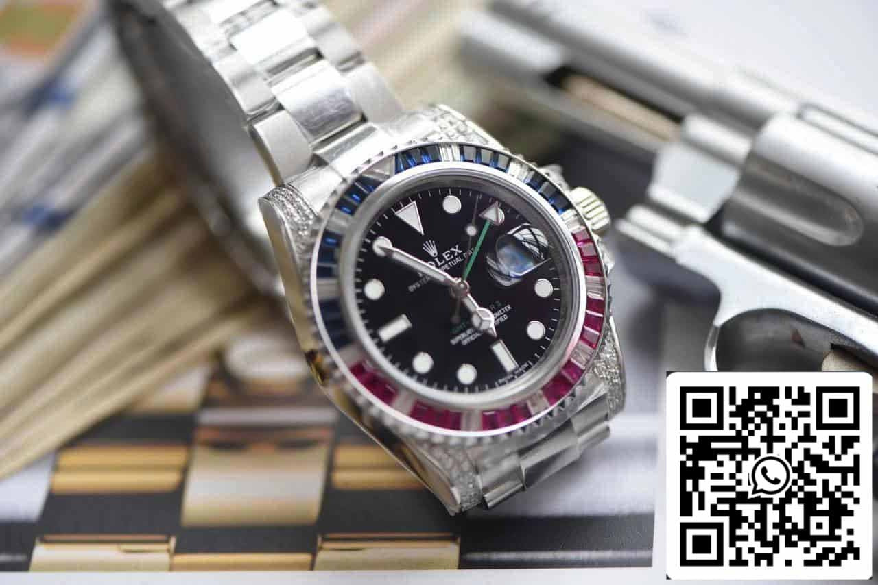 Rolex GMT Master II 116759 SAru-78209 1:1 Best Edition ROF Factory quadrante nero svizzero ETA2836