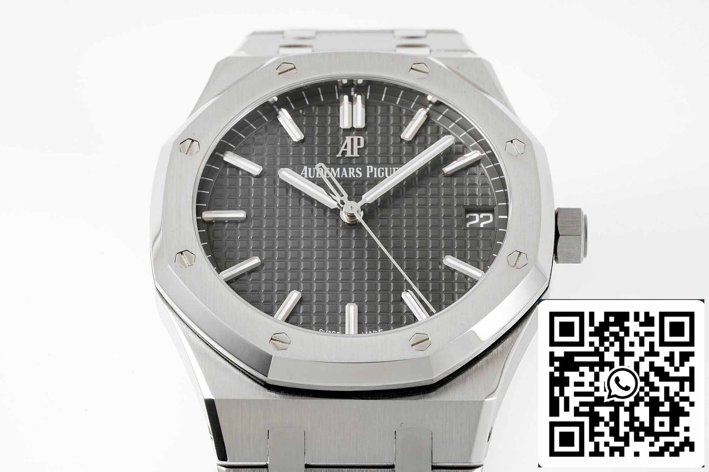 Audemars Piguet Royal Oak 15500ST.OO.1220ST.02 APS Factory V2 quadrante grigio e bianco