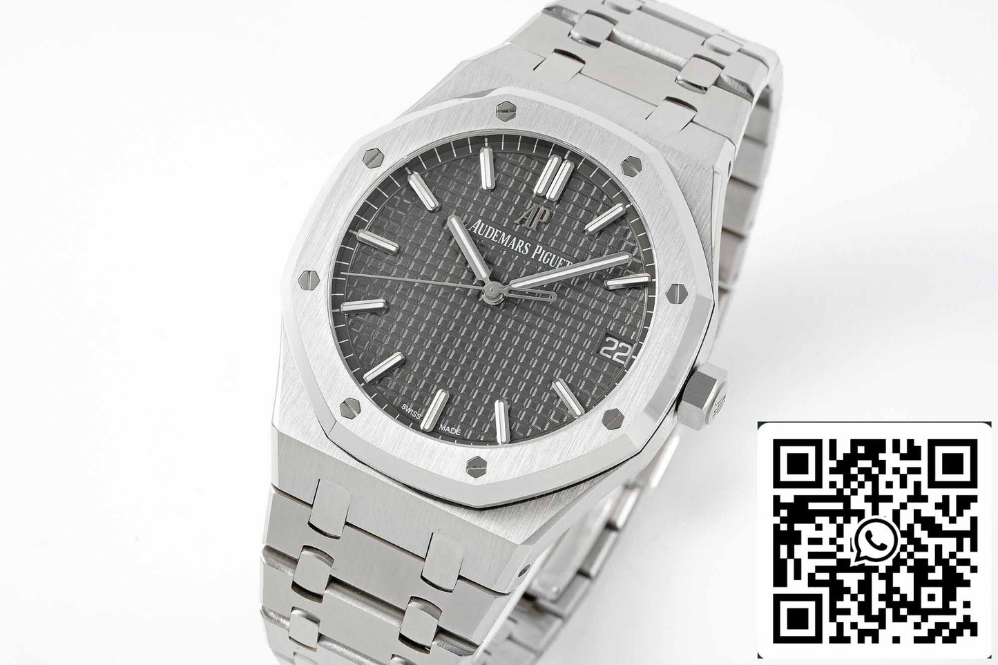 Audemars Piguet Royal Oak 15500ST.OO.1220ST.02 APS Factory V2 quadrante grigio e bianco