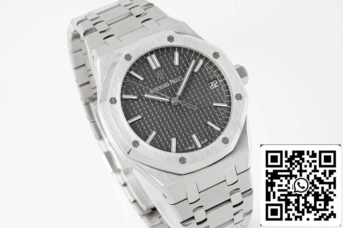 Audemars Piguet Royal Oak 15500ST.OO.1220ST.02 APS Factory V2 quadrante grigio e bianco