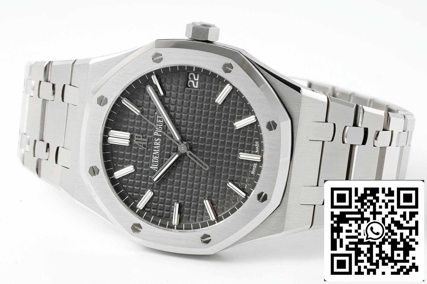 Audemars Piguet Royal Oak 15500ST.OO.1220ST.02 APS Factory V2 quadrante grigio e bianco