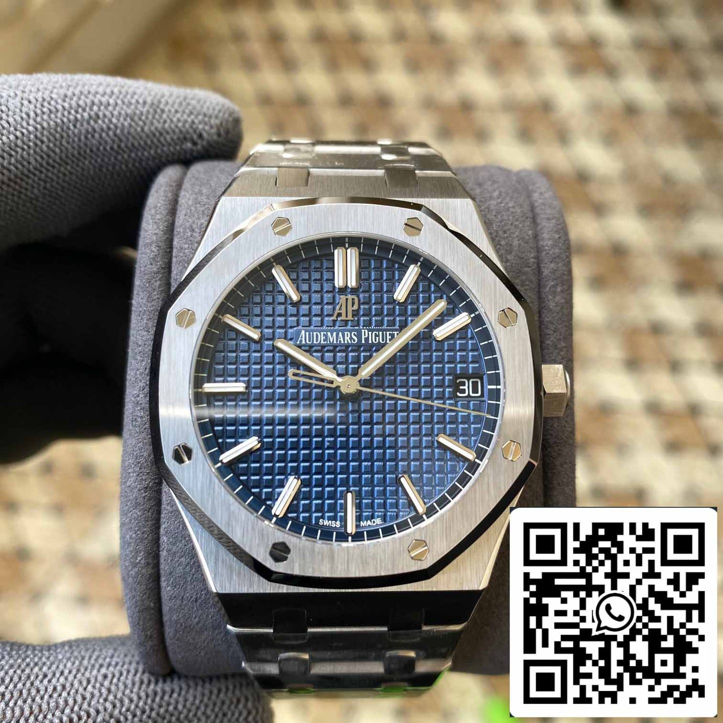 Audemars Piguet Royal Oak 15500ST.OO.1220ST.01 APS Factory V2 esfera azul y blanco