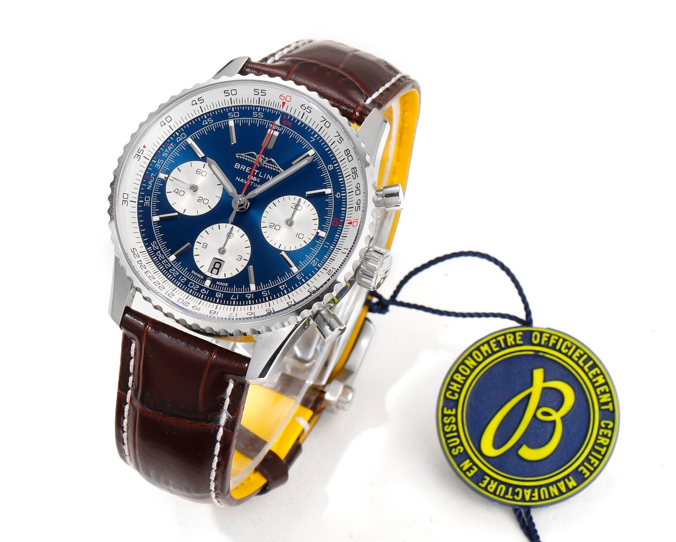 Breitling Navitimer B01 Cronógrafo AB0137211C1A1 41 mm 1:1 Mejor edición BLS Factory Correa de cuero