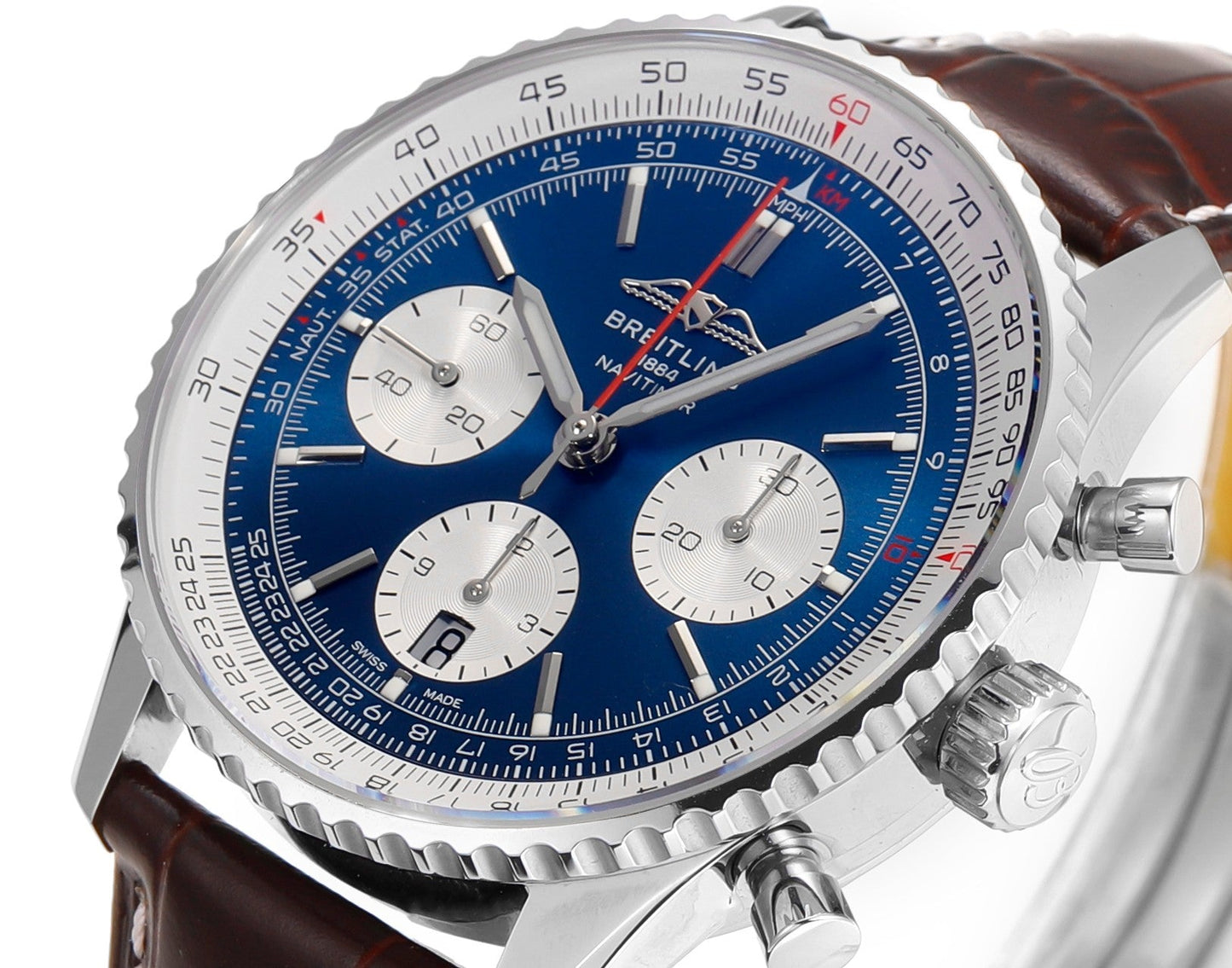 Breitling Navitimer B01 Cronógrafo AB0137211C1A1 41 mm 1:1 Mejor edición BLS Factory Correa de cuero