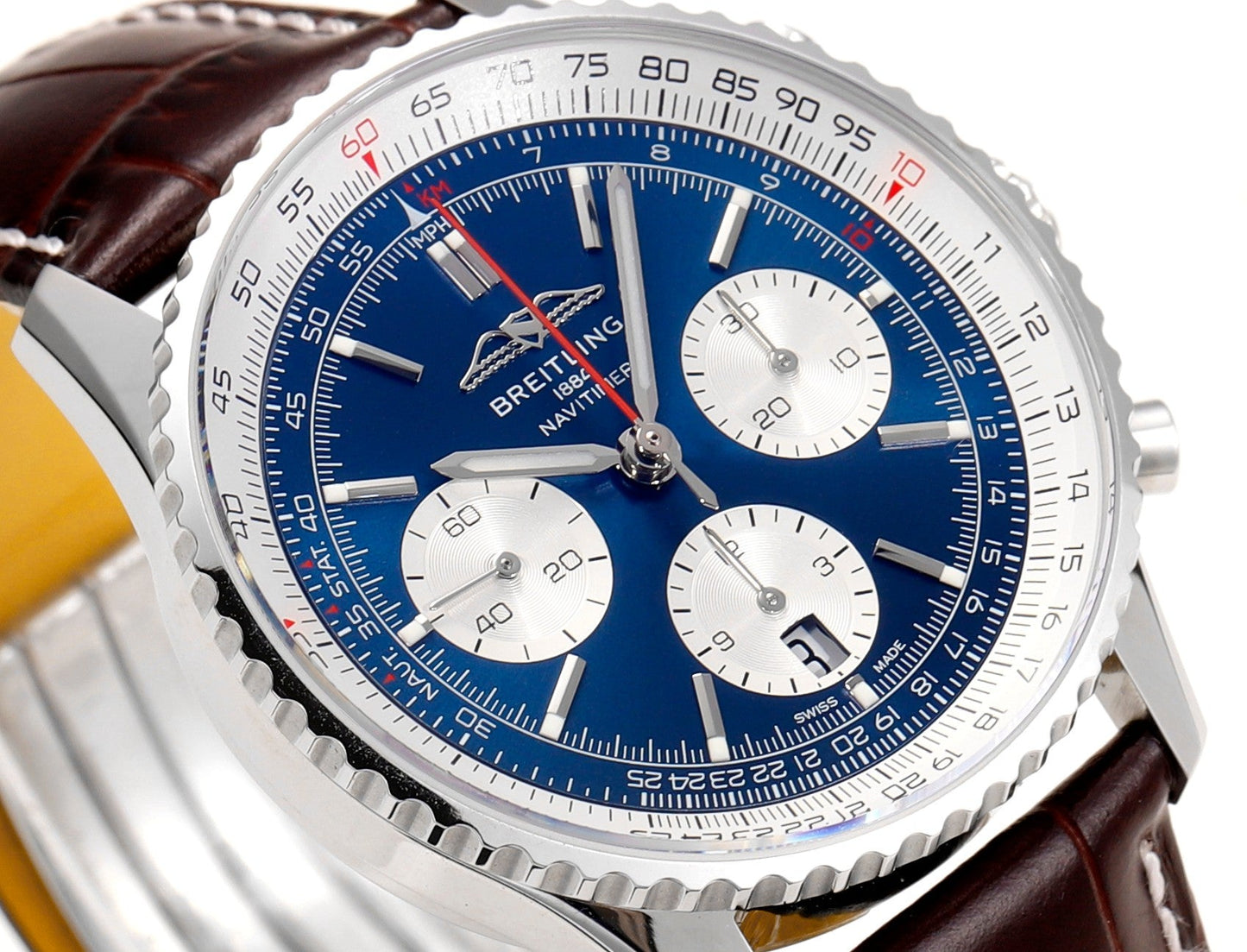 Breitling Navitimer B01 Cronógrafo AB0137211C1A1 41 mm 1:1 Mejor edición BLS Factory Correa de cuero