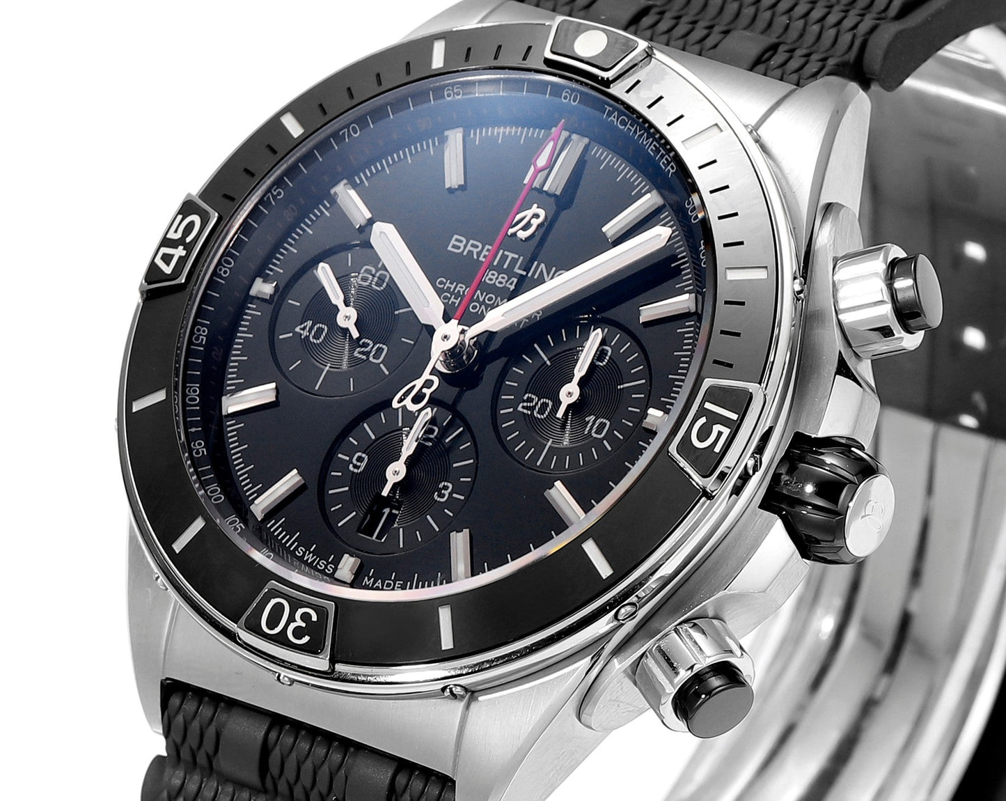 Breitling Super Chronomat B01 AB0136251B2S1 44 mm BLS Factory 1:1 Best Edition Esfera negra