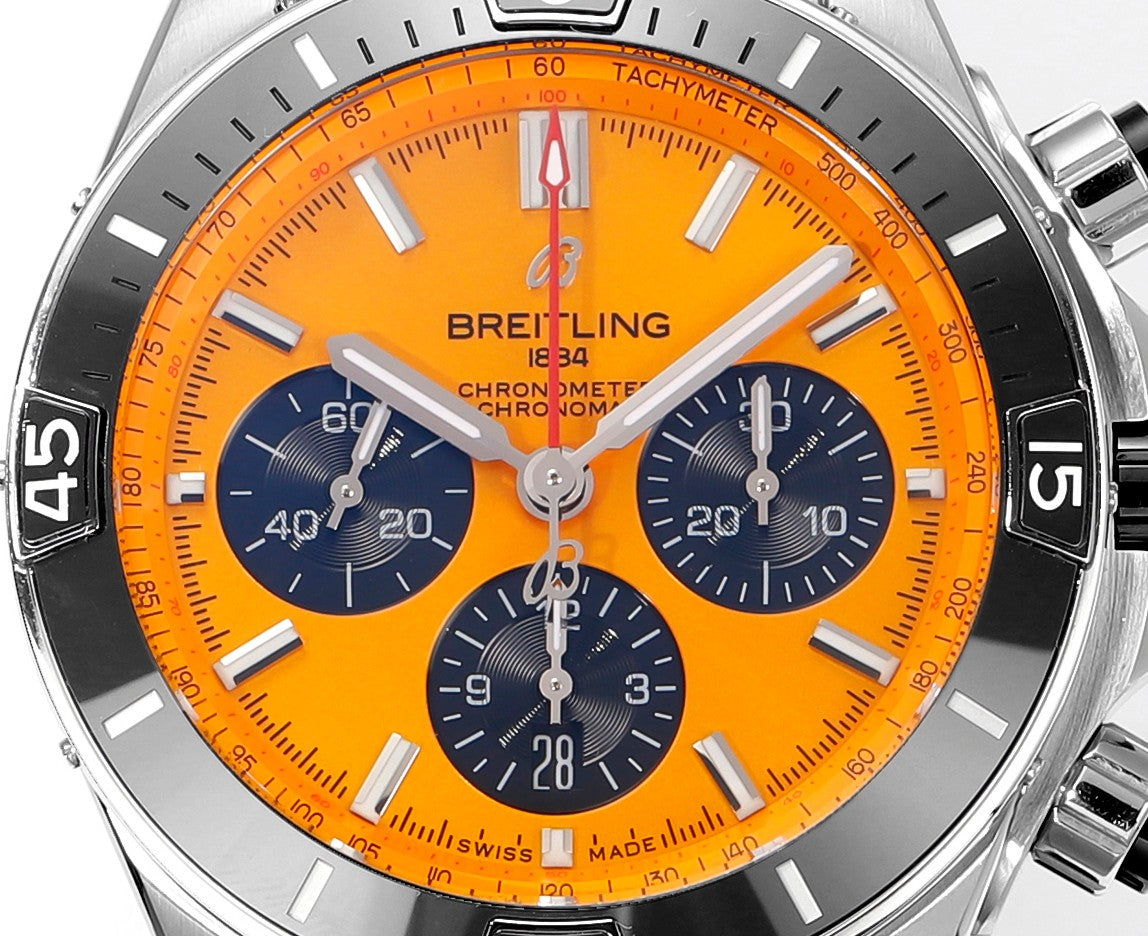 Breitling Super Chronomat B01  Orrange Dial 44mm BLS Factory 1:1 Best Edition