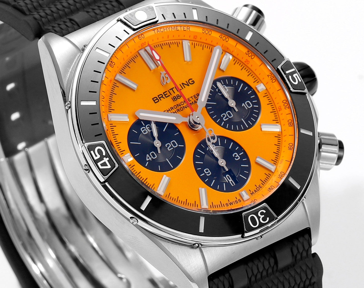 Breitling Super Chronomat B01 quadrante arancione 44 mm BLS Factory 1:1 Best Edition