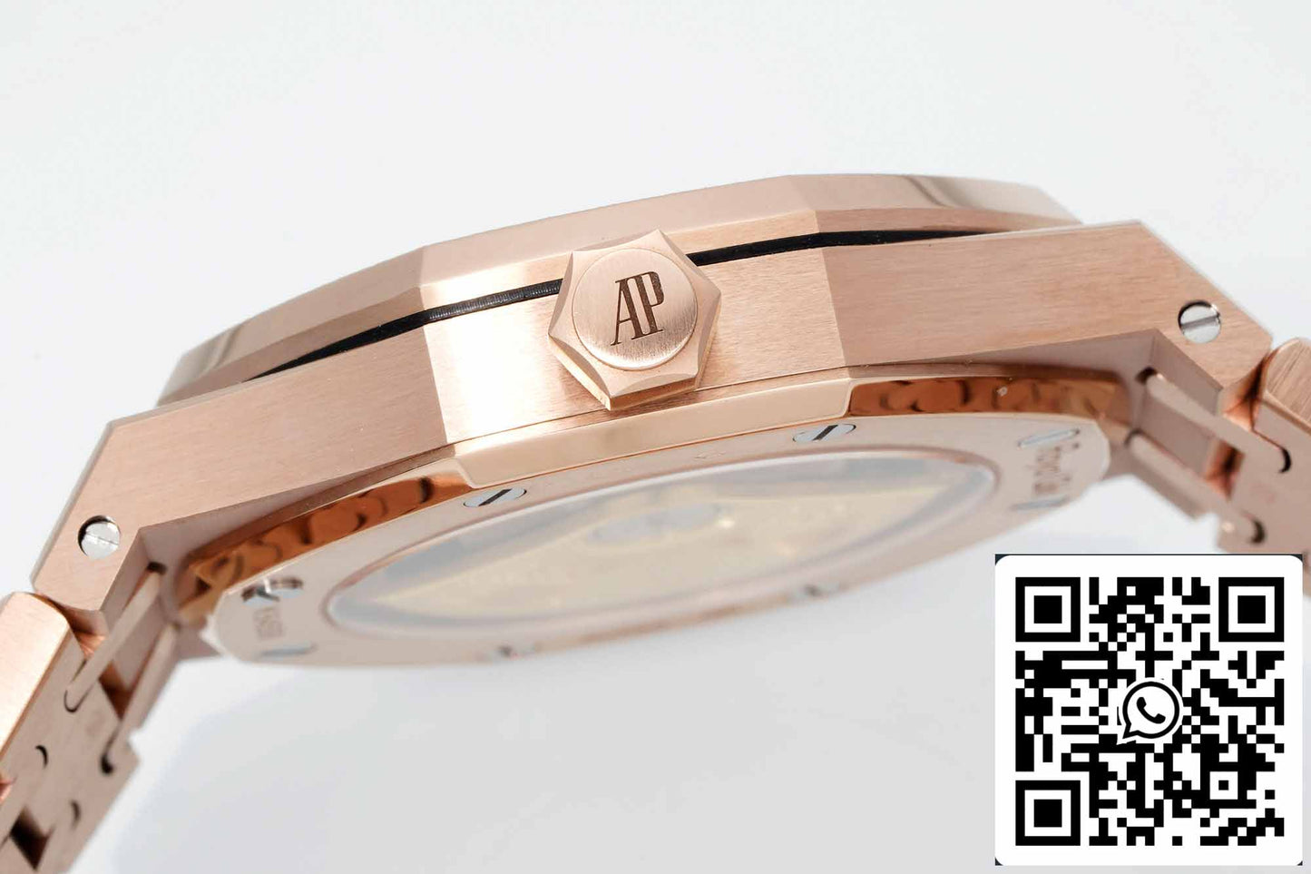 Audemars Piguet 15454 Frost Gold 1:1 best edition White dial Rose gold