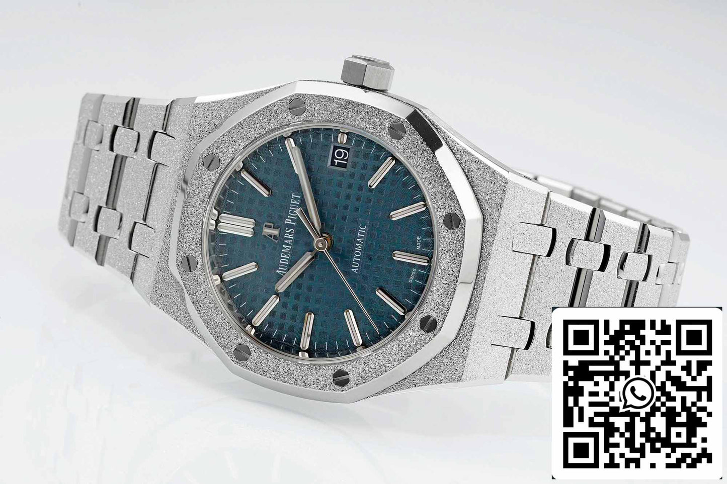 Audemars Piguet 15454 Frost Gold 1:1 mejor edición Esfera azul