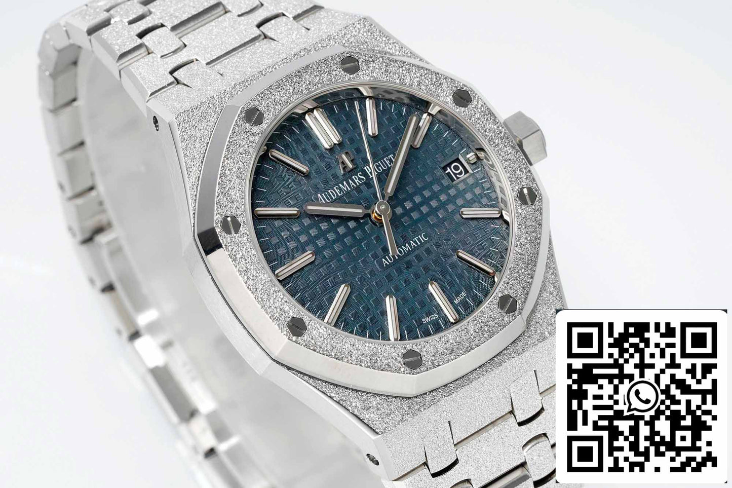 Audemars Piguet 15454 Frost Gold 1:1 mejor edición Esfera azul