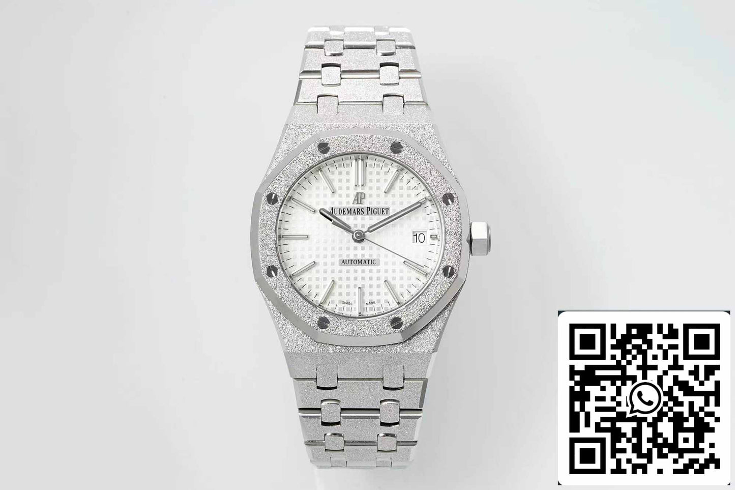 Audemars Piguet 15454 Frost Gold 1:1 mejor edición Esfera blanca