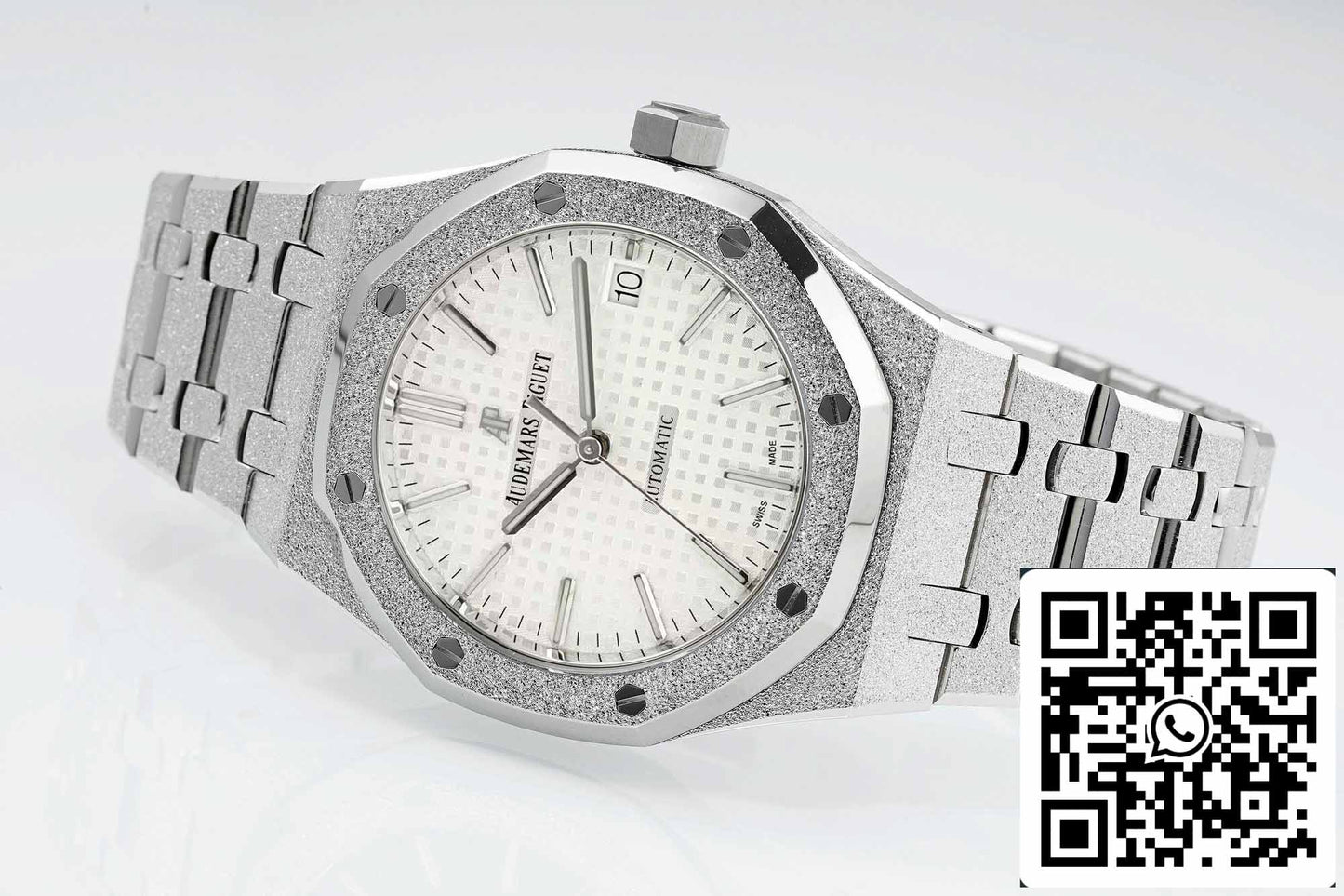 Audemars Piguet 15454 Frost Gold 1:1 mejor edición Esfera blanca