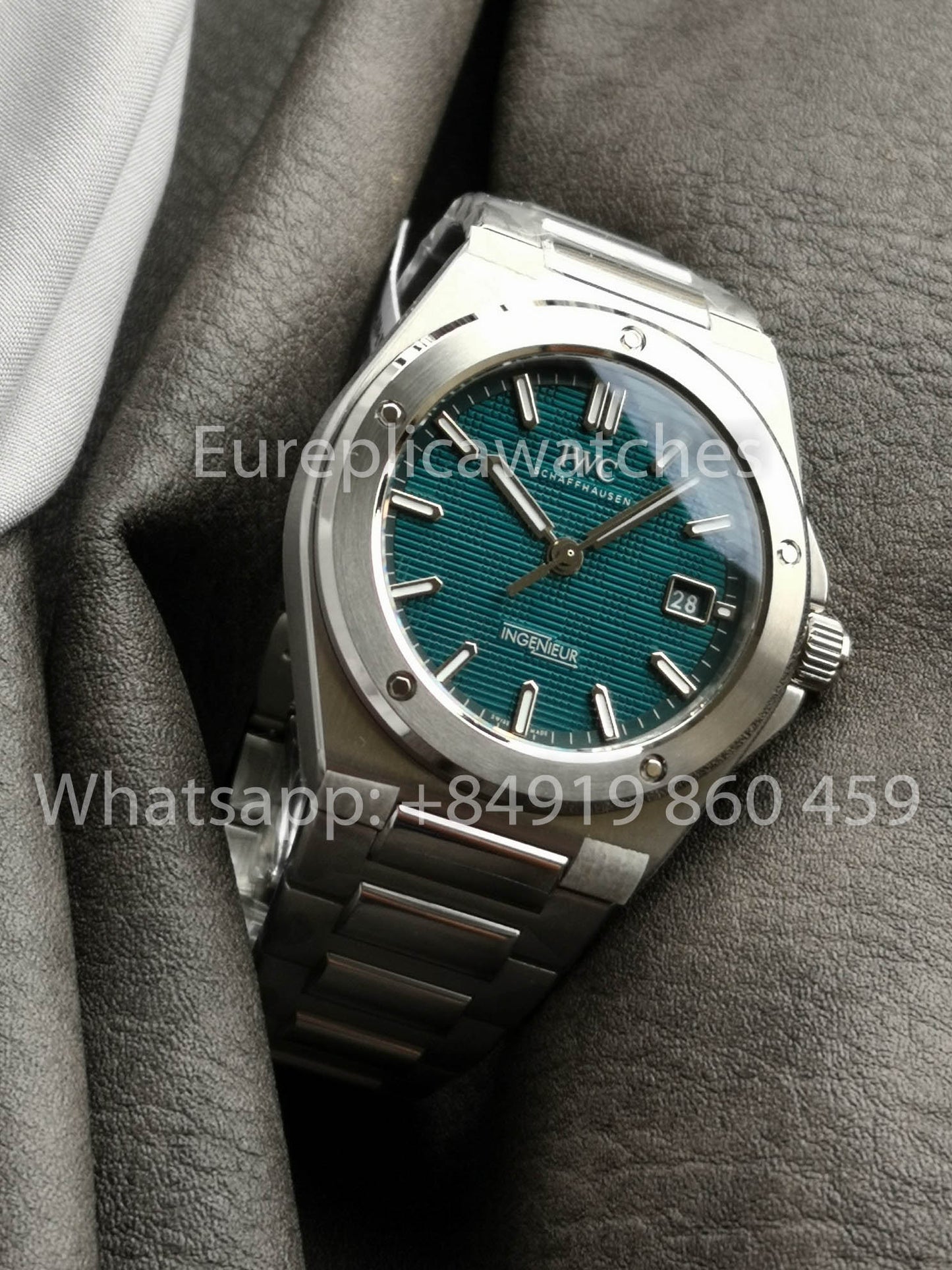 Orologio IWC Ingenieur Automatic IW328903 40mm 1:1 Miglior Clone V7 Quadrante Verde di Fabbrica