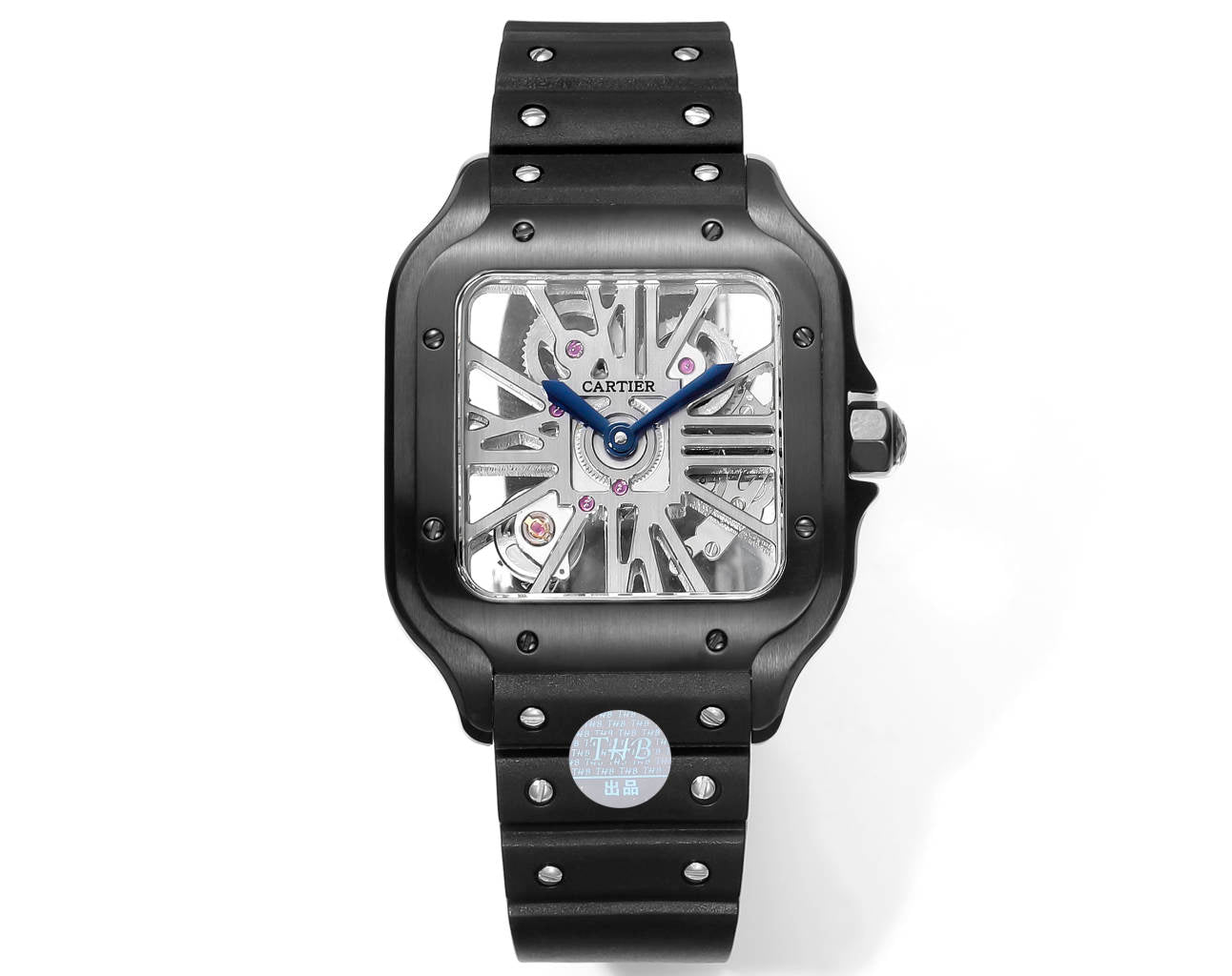 Cartier Santos Skeleton 40mm WHSA0009 THB Factory 1:1 Best Edition Lunetta bianca