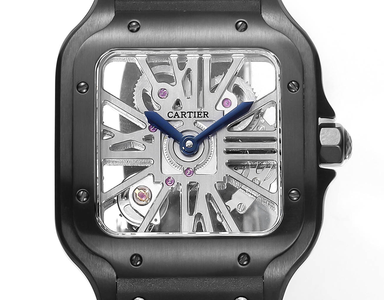 Cartier santos Skeleton 40mm  WHSA0009 THB Factory 1:1 Best Edition White bezel