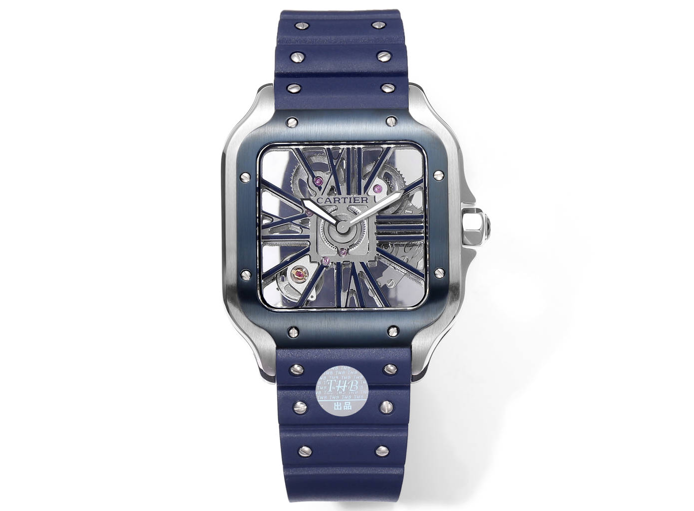 Cartier santos Skeleton 40mm  WHSA0026 THB Factory 1:1 Best Edition Blue bezel