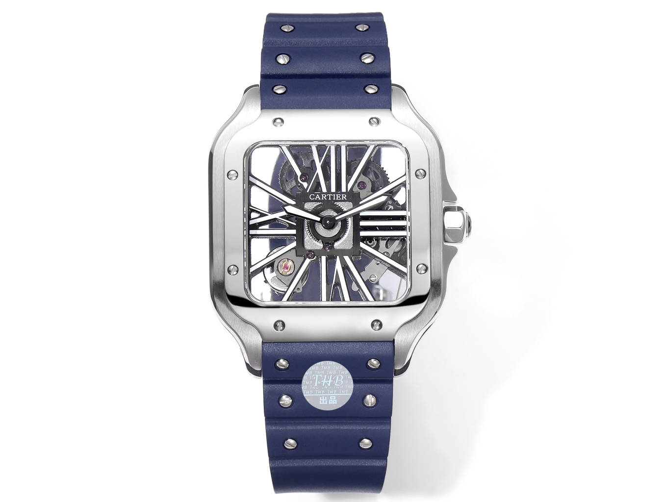 Cartier santos Skeleton 40mm  WHSA0026 THB Factory 1:1 Best Edition Blue bezel