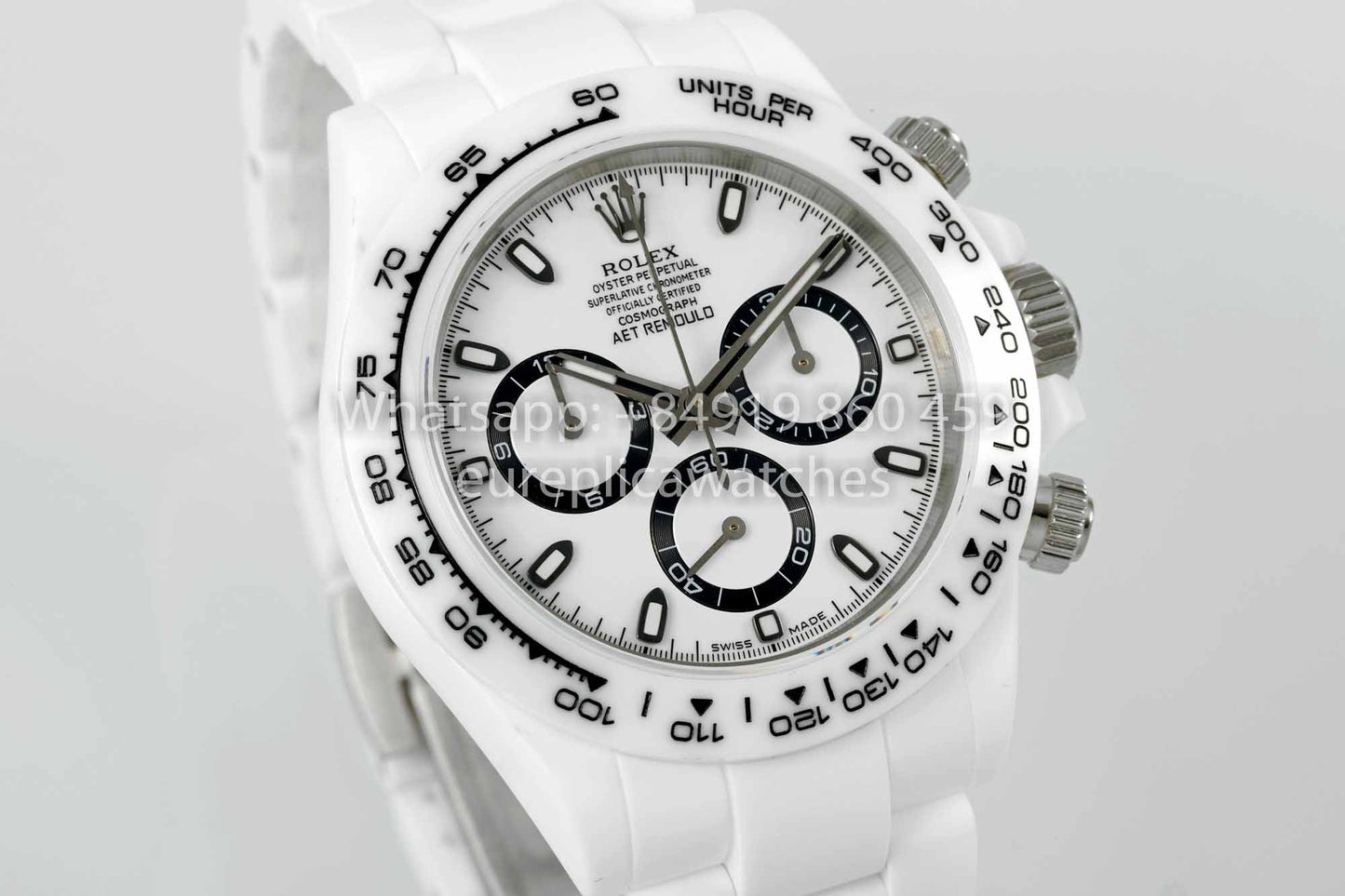 AET REMOULD Rolex Daytona personalizado Caja de cerámica blanca Esfera blanca 1:1 Mejor clon N6F Fábrica