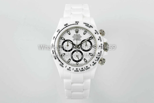 AET REMOULD Rolex Daytona personalizzato cassa in ceramica bianca quadrante bianco 1:1 miglior clone N6F Factory