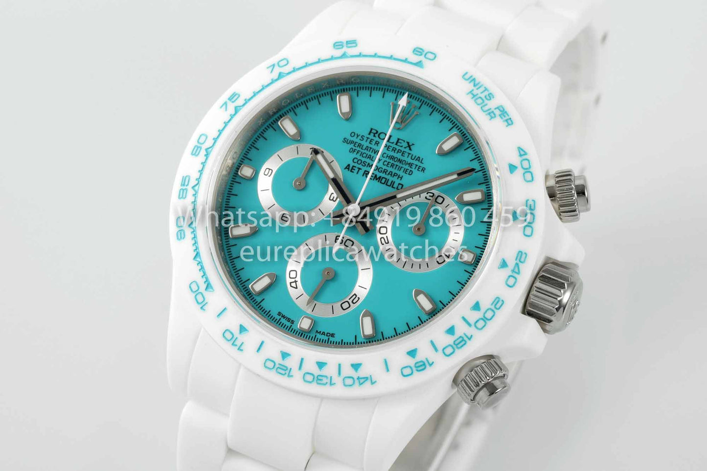 AET REMOULD Rolex Daytona personalizzato cassa in ceramica bianca quadrante blu 1:1 miglior clone N6F Factory