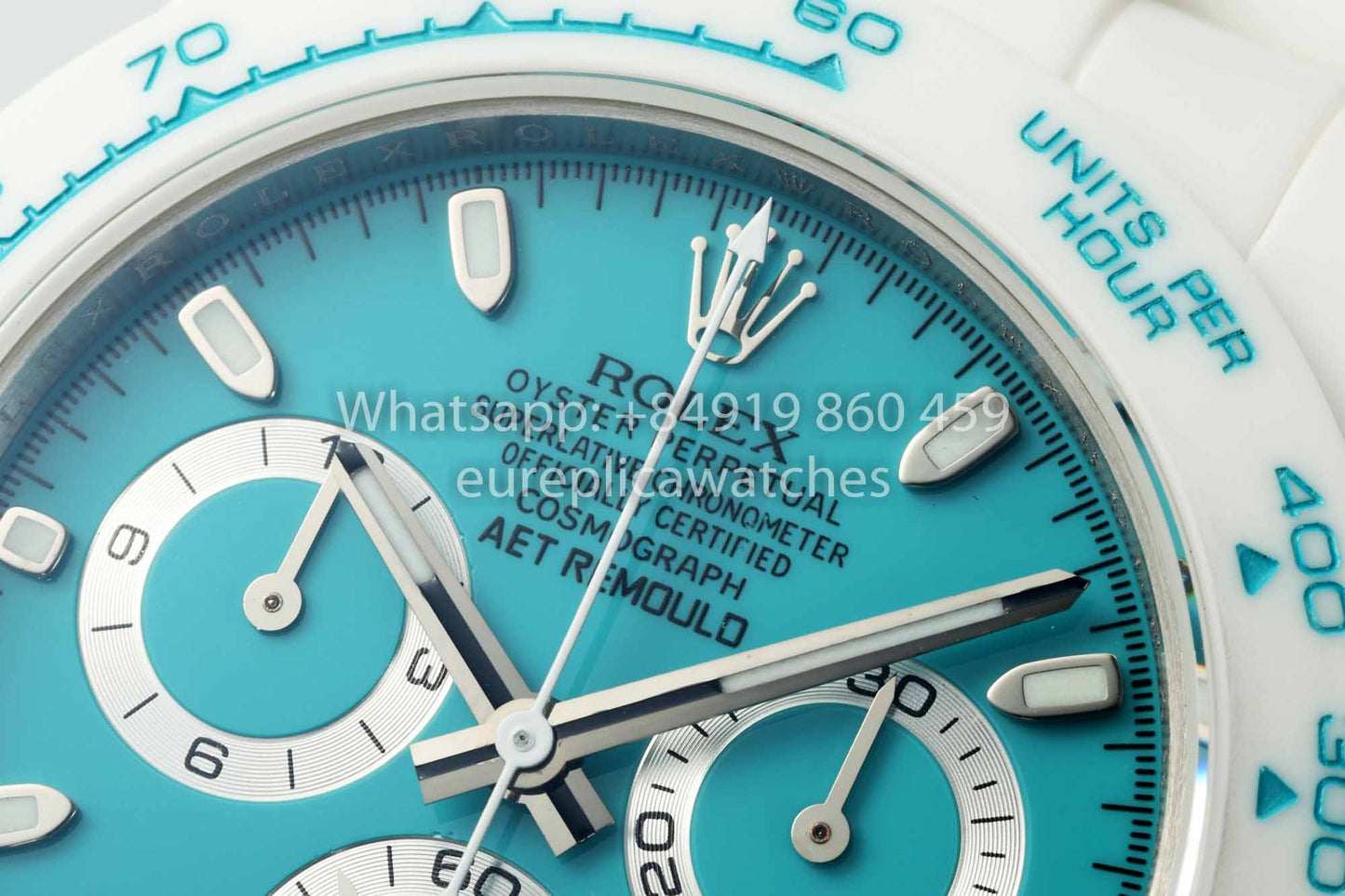 AET REMOULD Rolex Daytona personalizzato cassa in ceramica bianca quadrante blu 1:1 miglior clone N6F Factory