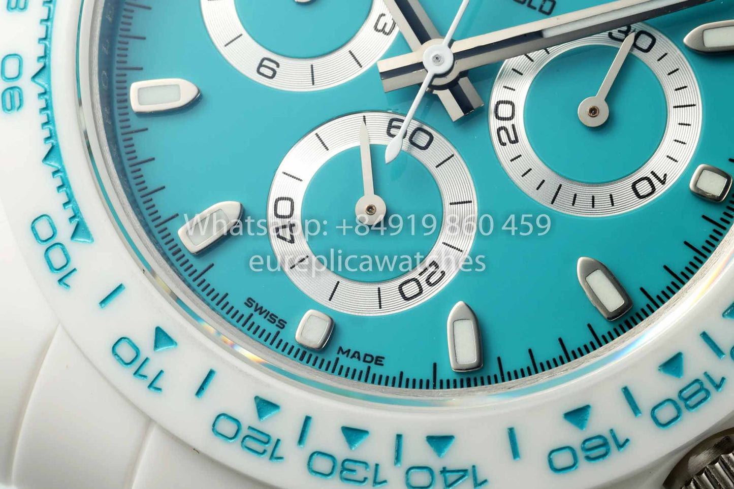 AET REMOULD Rolex Daytona personalizzato cassa in ceramica bianca quadrante blu 1:1 miglior clone N6F Factory